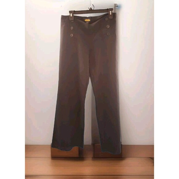 Ralph Lauren Rugby Pants Sz 6 Wide Leg Button Detail Lace Up In Back - Picture 1 of 16